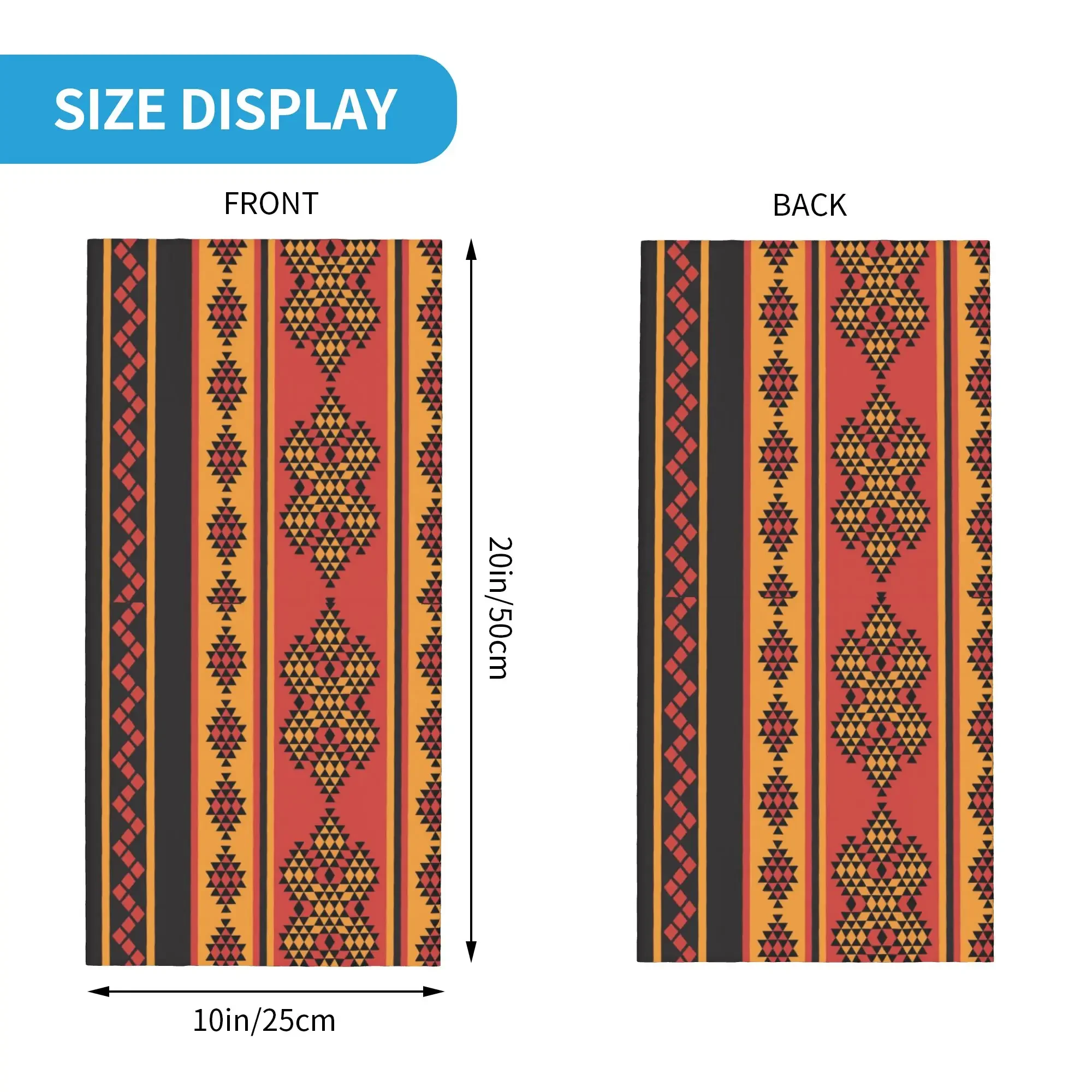 Foutha kabyle Carpet Neck Gaiter Men Women UV Protection Winter Amazigh Bohemia Bandana Scarf for Cycling