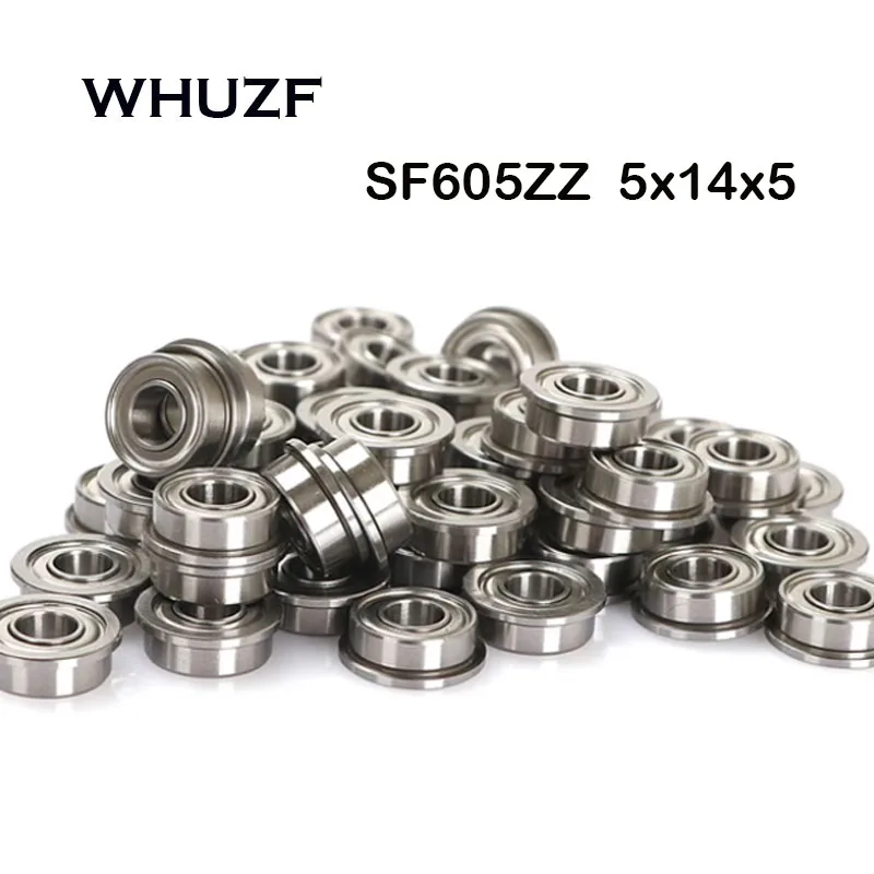 10 قطعة SF605ZZ SF605Z الفولاذ المقاوم للصدأ مصغرة شفة رقيقة جدار الكرة تحمل 5*14*5 مللي متر مصغرة تحمل مع حواف SF605Z