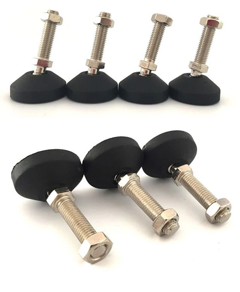 M8 M10 M12 Adjustable Lathe Leg Dia 40mm 50mm Thread Type Galvanized Screw Foot Pad Levelling Feet Swivel Base Articulating Legs