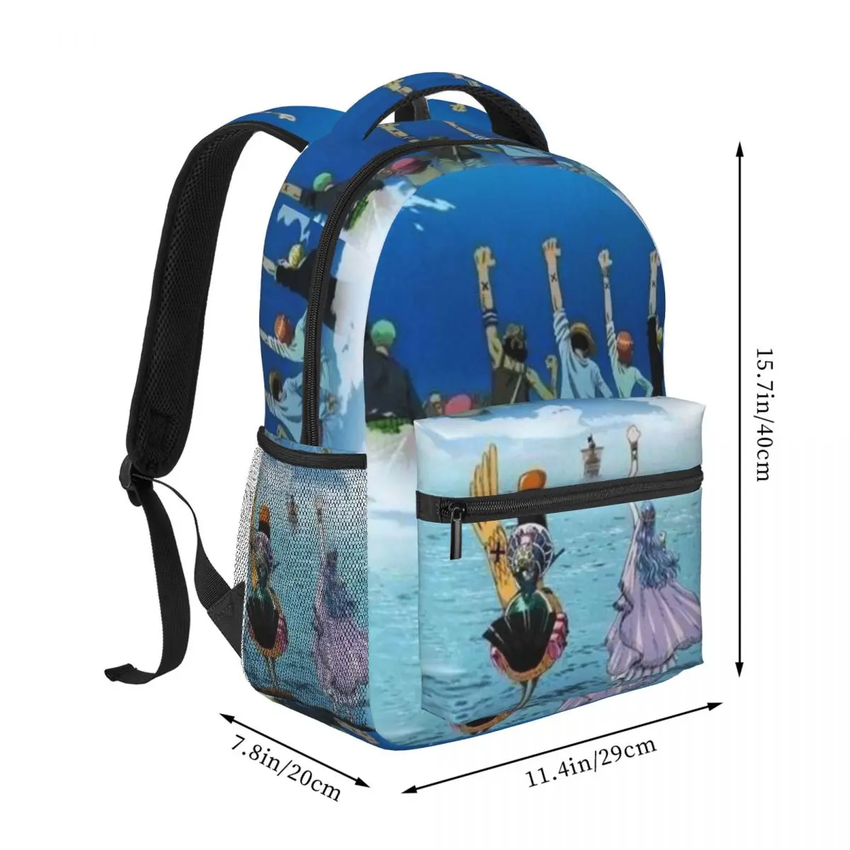 Eendelige Bedrukte Lichtgewicht Casual Schooltas Voor School, Outdoor, Winkelen, Kantoor 17Inch