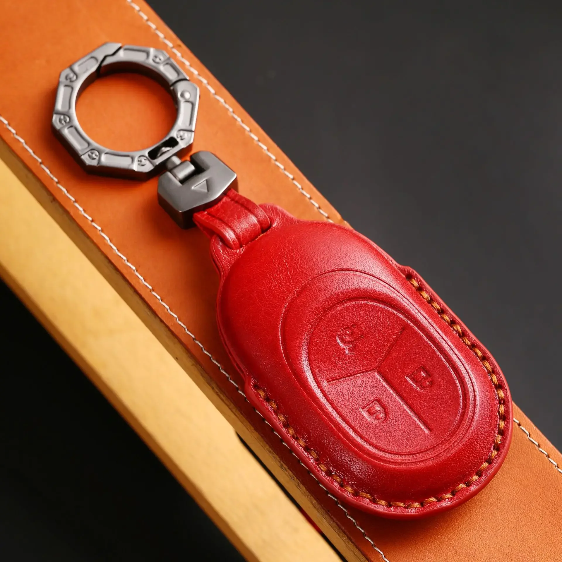 1 шт. кожаный чехол для ключей от автомобиля, защитный брелок, аксессуары для Nio ET7 ET5, роскошный брелок-держатель, сумка из воловьей кожи