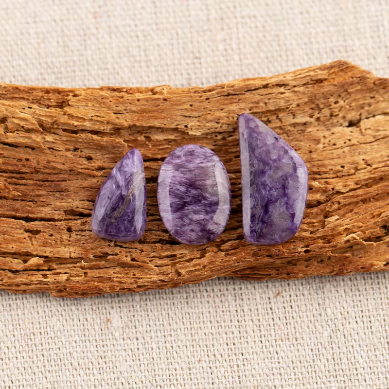 B&F Charoite Earring Beads for Jewelry Making, Handmade Natural stones beads, Stones for jewelry Making Supplies