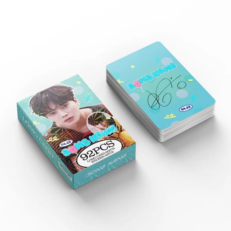 92PCS Song Kang Photo Cards Set Korean Star Collectible Lomo Cards with Mini Stickers Fan Collection Gift Decor view 5