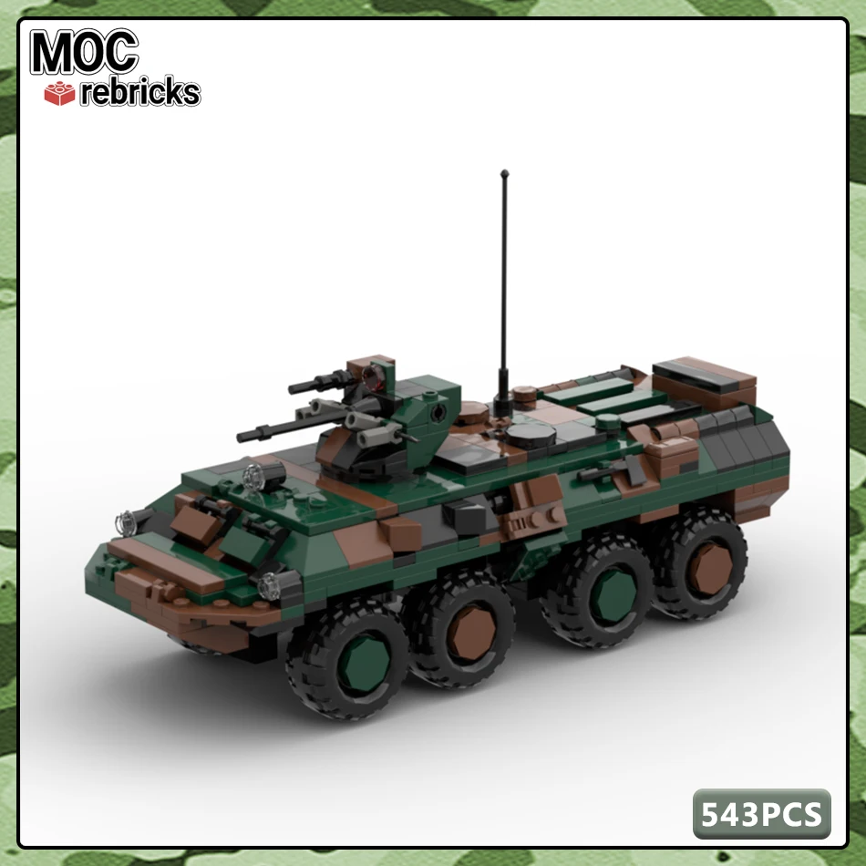 MOC Military Series Build Block BTR-82  APC US Army Infantry Fighting Vehicle Building Block Model Kids Gift Educational Toys