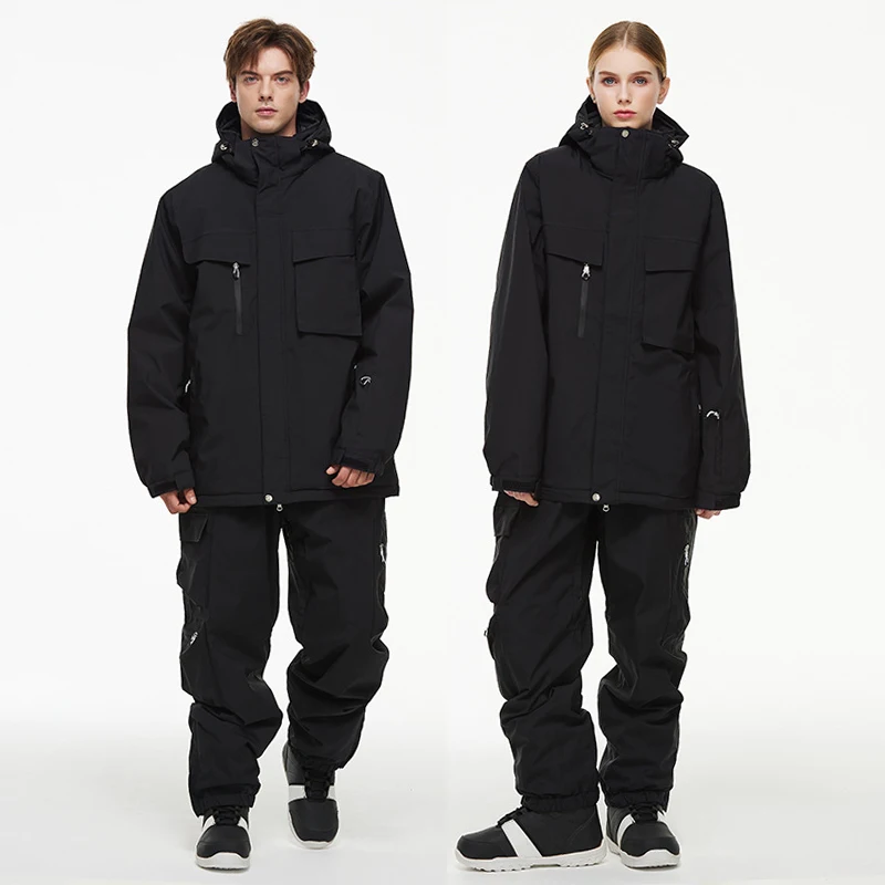 Outdoor Sport Woman Skiing Sets Winter Hooded Jacket Pants Men Snow Suits Mountain Waterproor Female Snowboard Costume Clothes