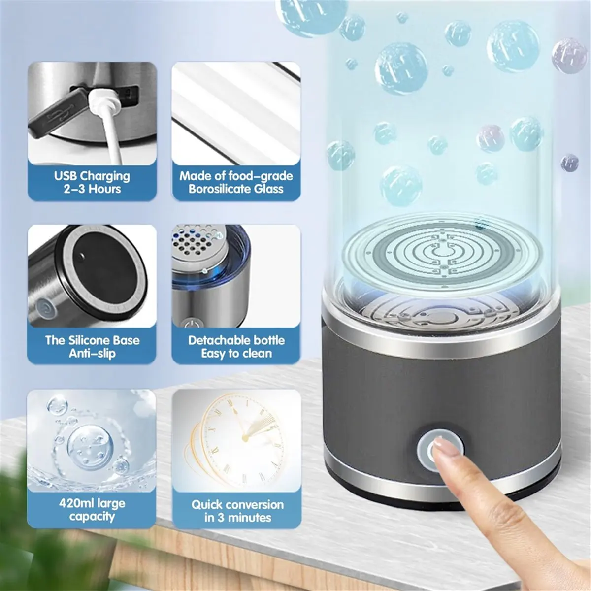 [Vend for]Hydrogen Water Bottle Generator Portable Ion Water Bottle Hydrogen-Rich Cup High-Concentration Health Cup
