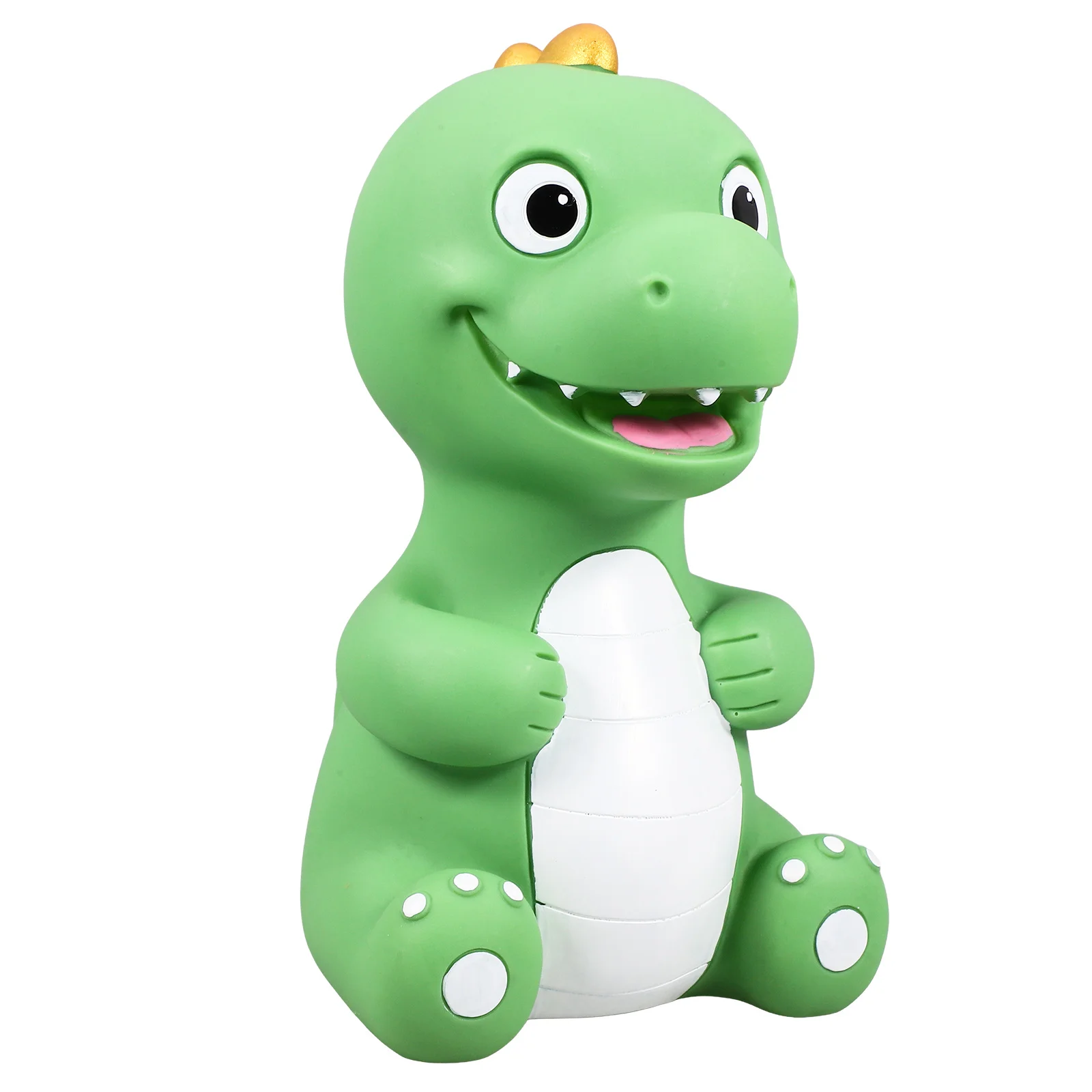 

Vinyl Dinosaur Savings Bank for Children Fun Coin Container with Flat Base Cartoon Money Pot for Bedroom Study Room Decor