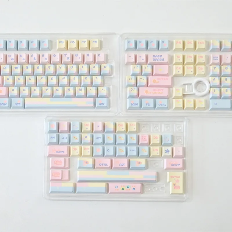 Milk Candy Theme Keycaps Set Customized PBT Sublimation Cherry Profile Keyboard Caps for Mechanical Keyboard Accessories Gifts