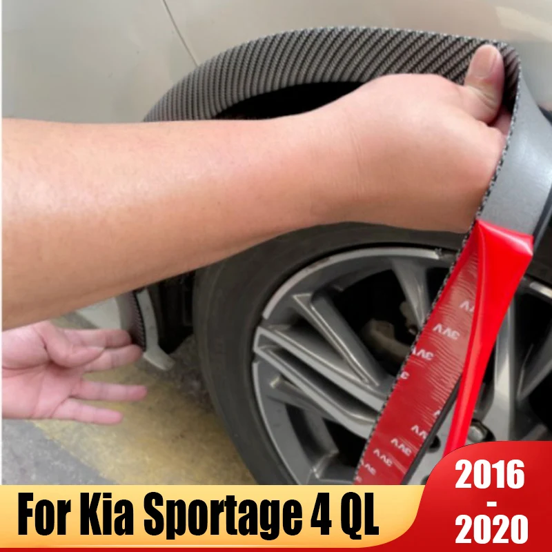 New Car Wheel-arch Leaf Eyebrow Fender Protect Trim Rubber Seal Strip For Kia Sportage 4 QL 2016 2017 2018 2019 2020 Accessories