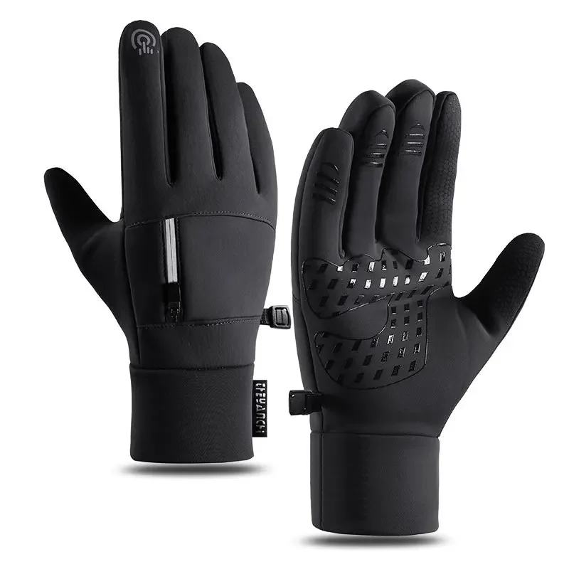 Cycling Gloves Autumn/winter Q803 Outdoor Sports Waterproof Touch Screen Warm and Plush Gloves Cycling Men and Women