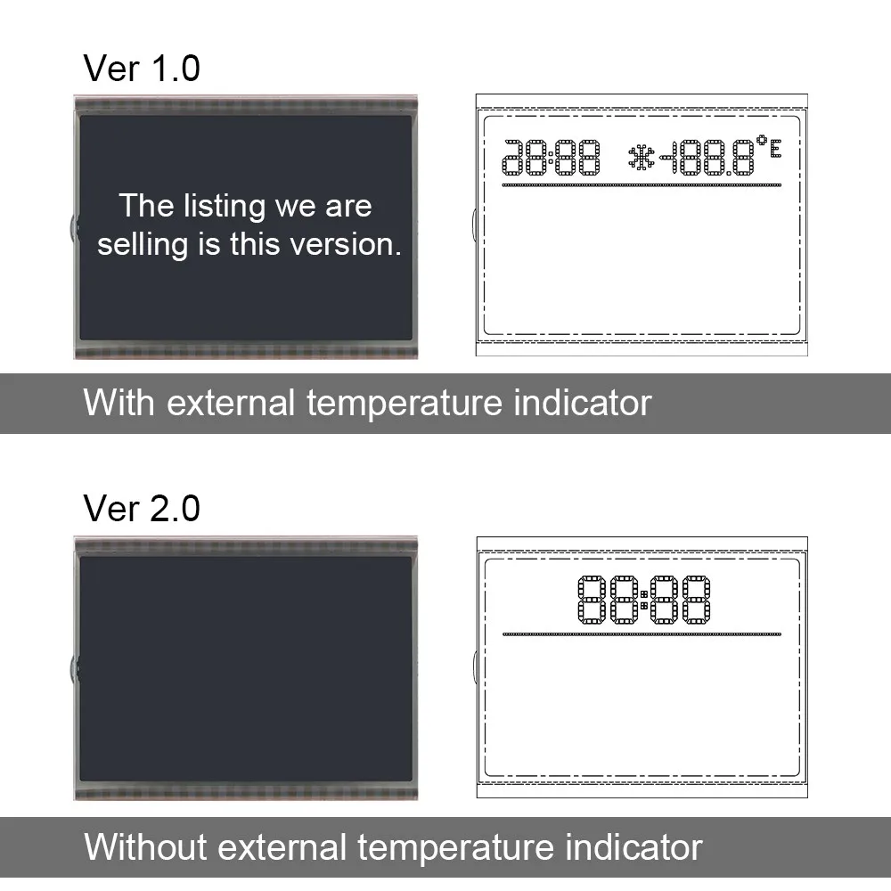 Display Screen LCD for VW Golf Passat Skoda VDO Lower-Spec Model Instrument Cluster With Temperature Indicator