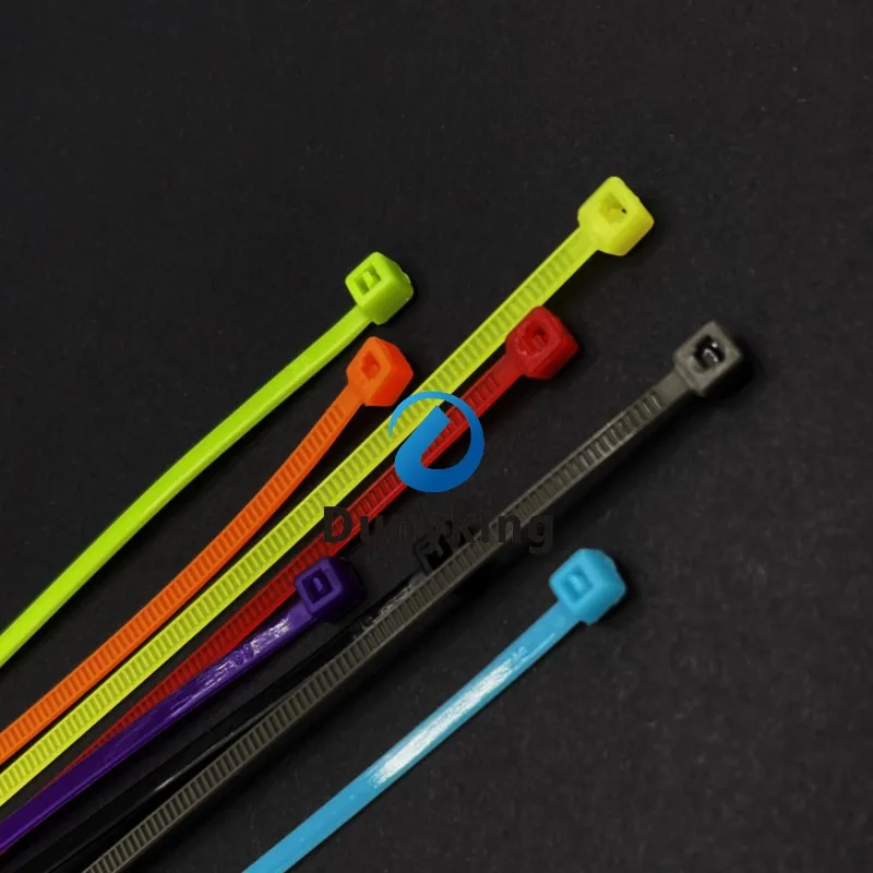 100pcs 3/4x100/150/200 Self Locking Nylon Cable TiesPlastic Zip Tie Wire Binding Wrap Straps DIY Cable Fasten Organiser Colorful
