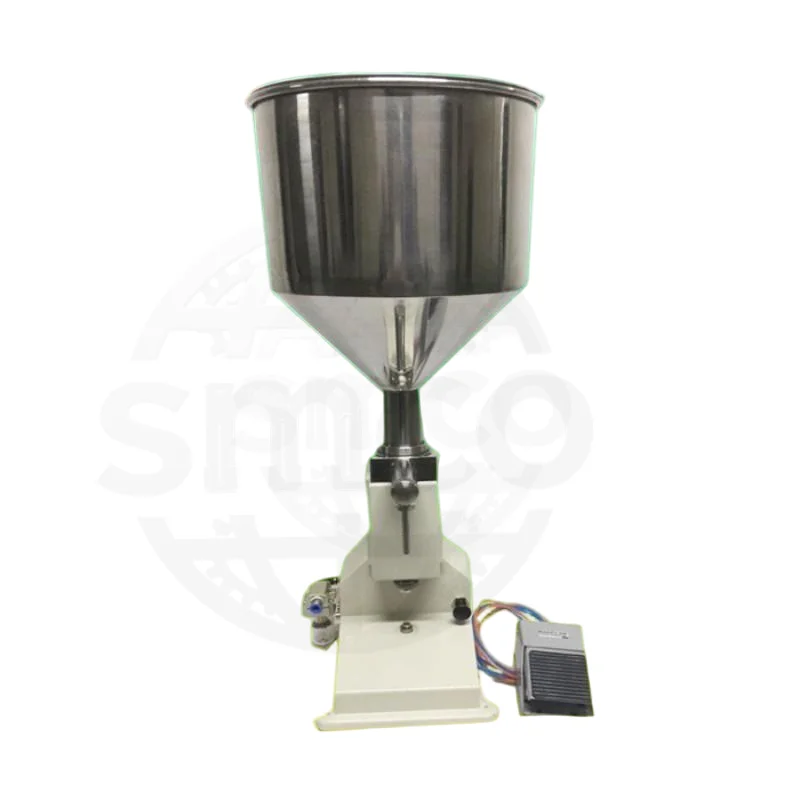 A02 Semi-Automatic Paste Quantitative Liquid Toothpaste Honey Yogurt Juice Oil Machine Negative Pressure Filling Plastic