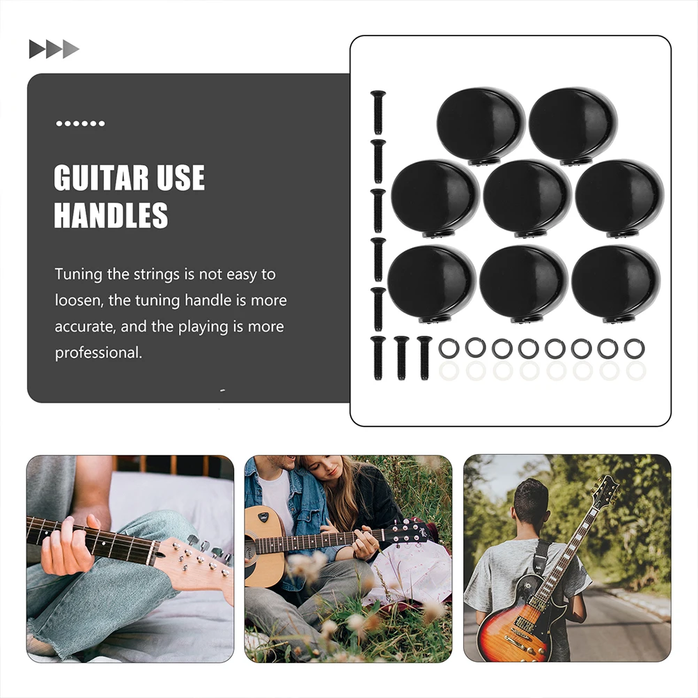 

8 Pcs String Head Knob Handle Sling Guitar Replacement Tuning Pegs Knobs Acoustic Guitars Tuner Keys Oval