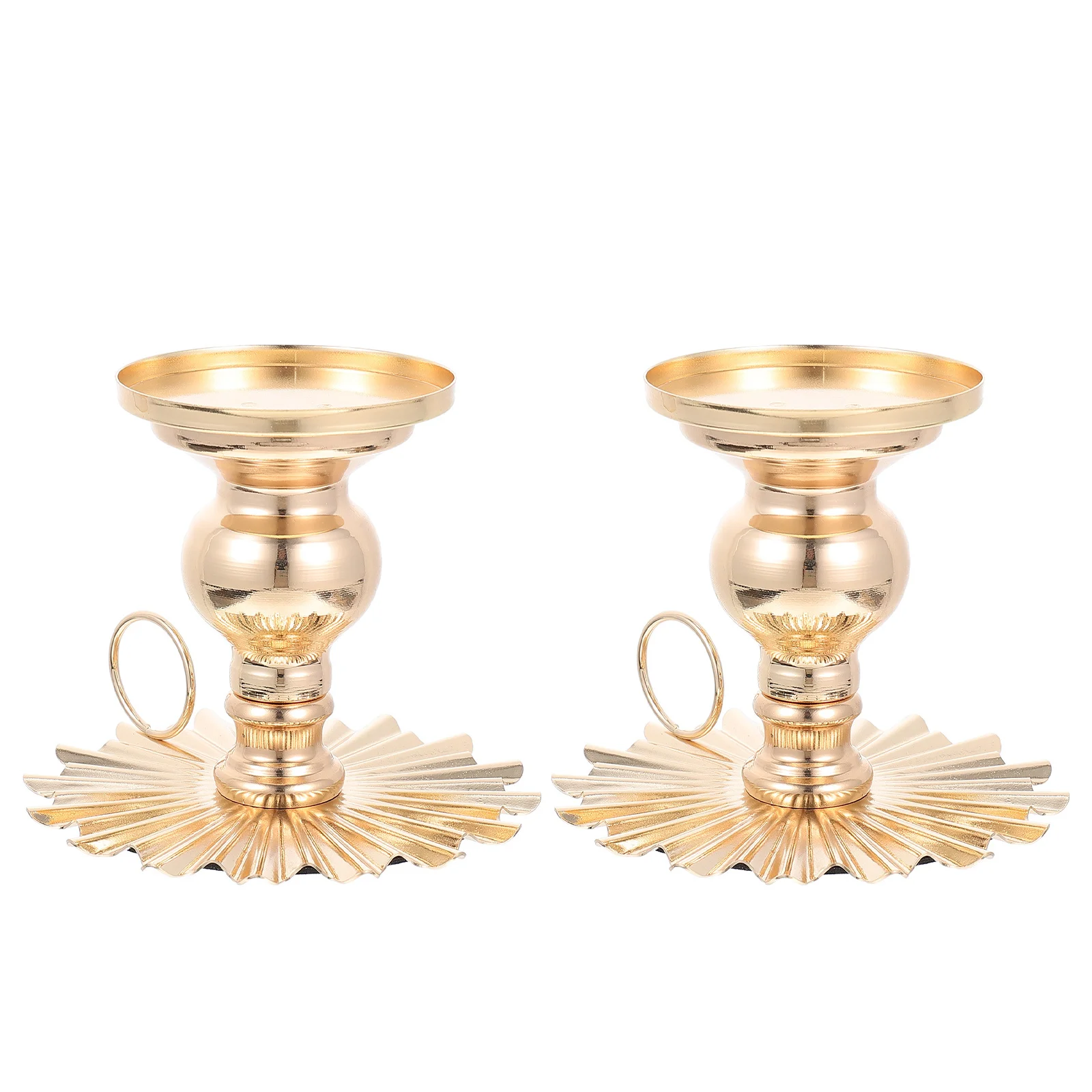 

2pcs Iron Holders Decorative Stand For Home Wedding Party Table Decor Romantic Dining Atmosphere Desktop Adorn