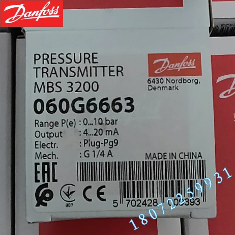 MBS3200-060G5852 0-100psis Danfoss, Drucksensor, Sender, Original