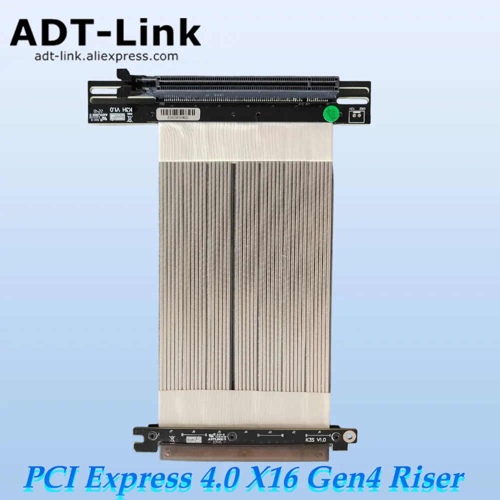 

ADT-Link PCI Express 4.0 X16 Gen4 Адаптер-удлинитель Riser для универсального вертикального видеосервера ATX RTX 4090 Riser Cable