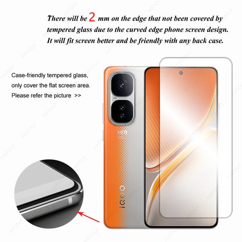 Tempered Glass For vivo iQOO Neo10 China HD Clear Protective Film For iQOO Neo10 Pro China Screen Protector Camera Protector