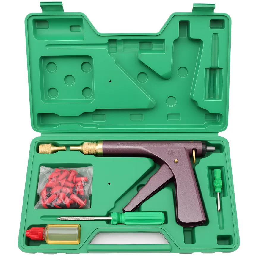 

Auto Bike tubeless Tire Repair Puncture Plug Garage motorcycle Vacuum Tire Repair Gun Car Tire Block Air Leaking kit