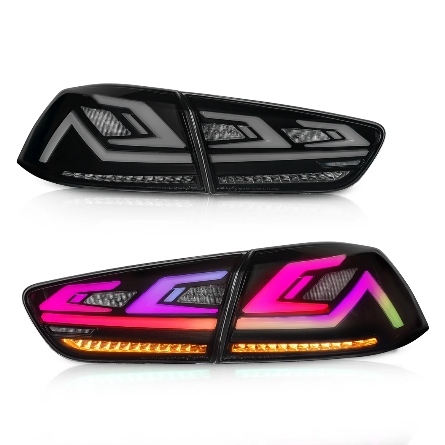 

Archaic Newest High Quality Taillight RGB Design For lancer EVO X 2008-2018 Rear Lamp With Sequential Turning Signal