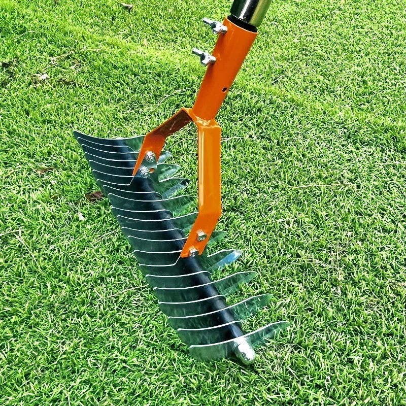 

Detachable Lawn Rake Thatch Rake for Lawn Care Detachable Dethatching Rake Garden Leaf Rake Soil Cultivator Lawn Aerator Tool