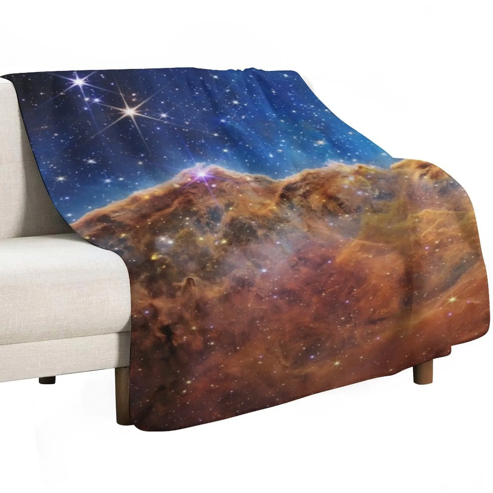 JWST Cosmic Cliffs in the Carina Nebula (14K resolution) Throw Blanket Luxury Designer Decoratives christmas gifts Blankets