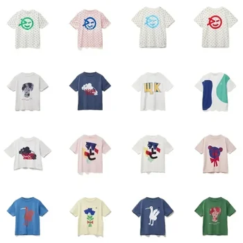 OUYANG&IVAN ใหม่ SS 2025 เด็กฤดูร้อน Wyn TOP Surprise Design เสื้อยืดแขนสั้นสําหรับชายและหญิงอายุ 1-12Y