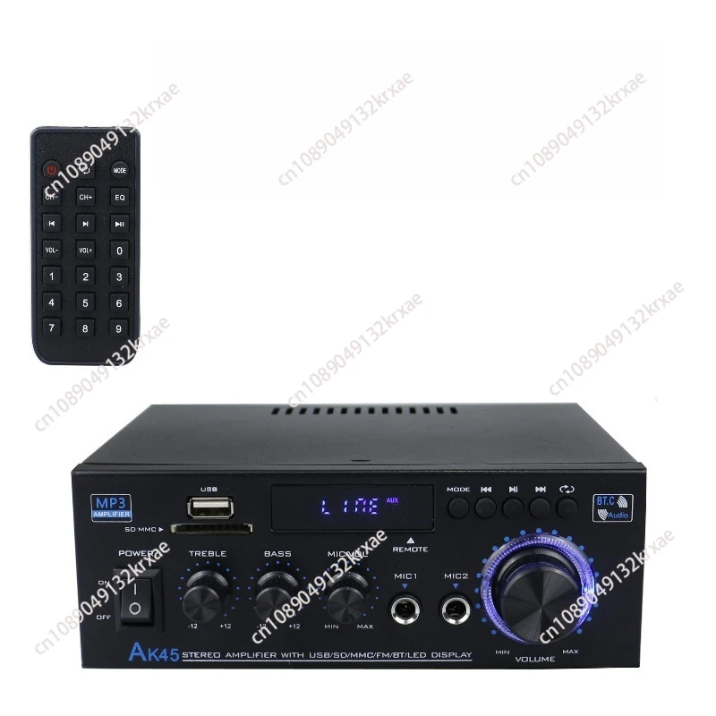 AK45 digital power amplifier Bluetooth U disk power amplifier two-channel power amplifier