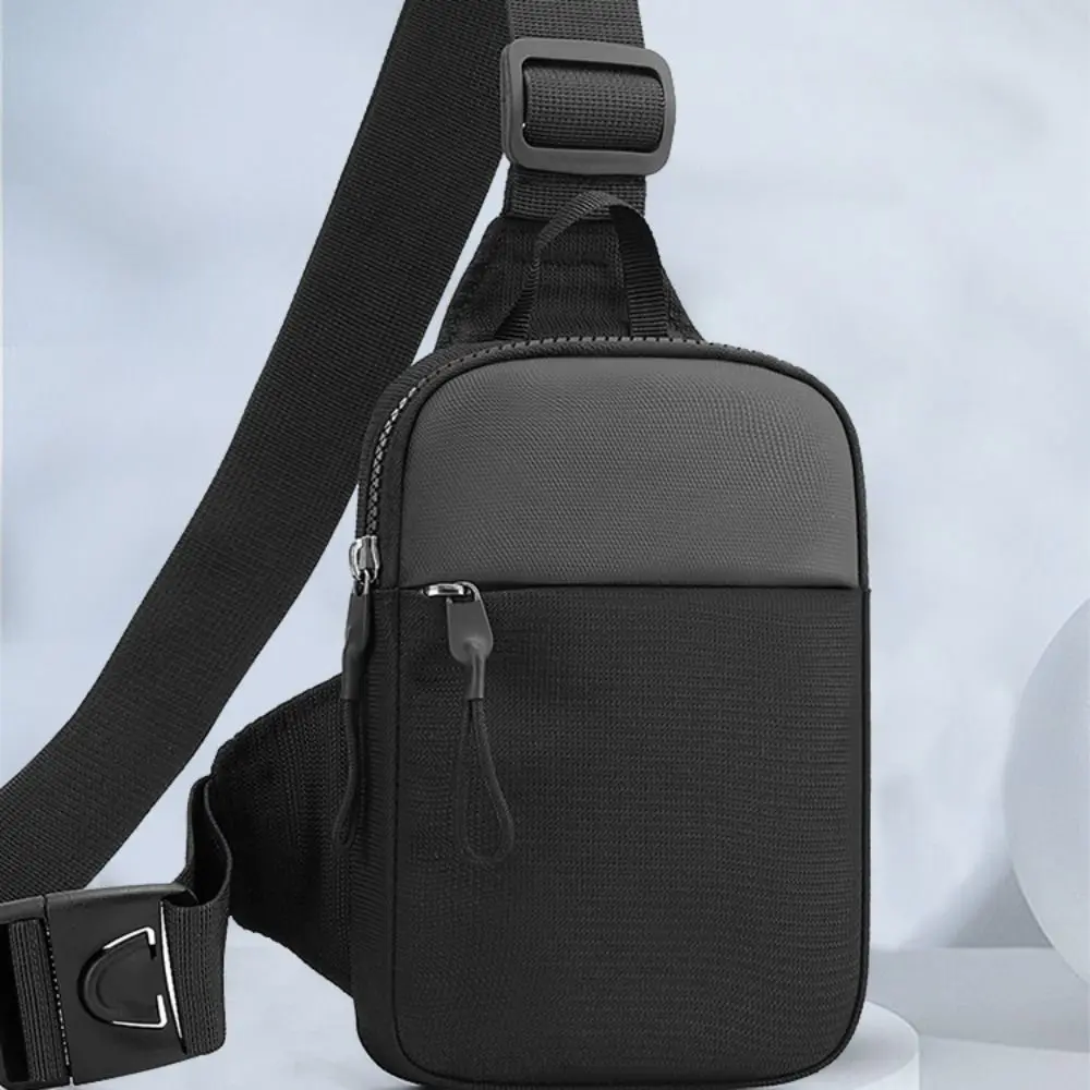 Men\'s Chest Bag Fashion Small Canvas Shoulder Crossbody Bags for Man Mini Cloth Sling Sport Cross Phone Male Handbag