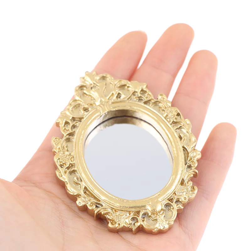 1/12 Dollhouse Miniature Frame Accessories Furniture Miniature Mirror Wall Room Mirror Doll House Mirror 28 STYLES