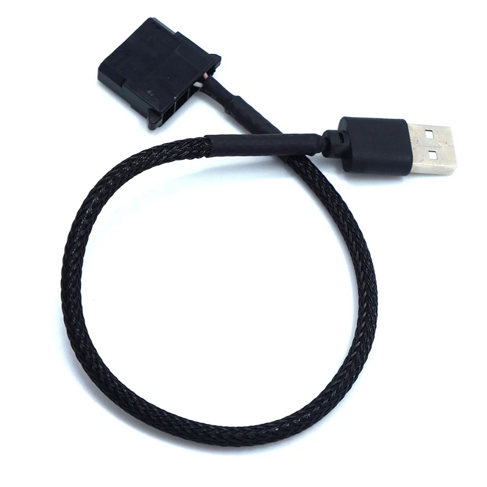 

To Usb Adapter For 5V Computer Pc Power Connector Black High Quality Usb 2.0 Male To Fan Connect Fast Transfer Data Cable