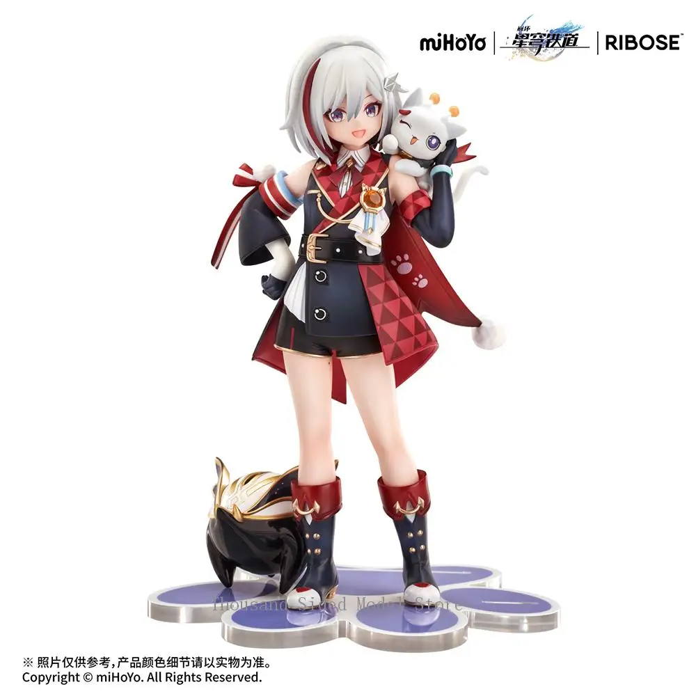 Original RIBOSE Rise Up+ Honkai: Star Rail  Little Cat Series Topaz Numby Action Figure 18CM Nice Collectible Model Decoration