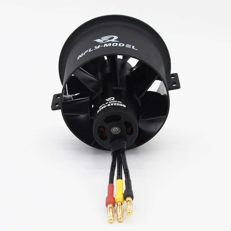 Xfly  80mm EDF 12 Blades Ducted Fan with 3280 RC Brushless Moto KV2200 Thrust 3400g  And 120A ESC for 6S Jet Airplane Aircraft