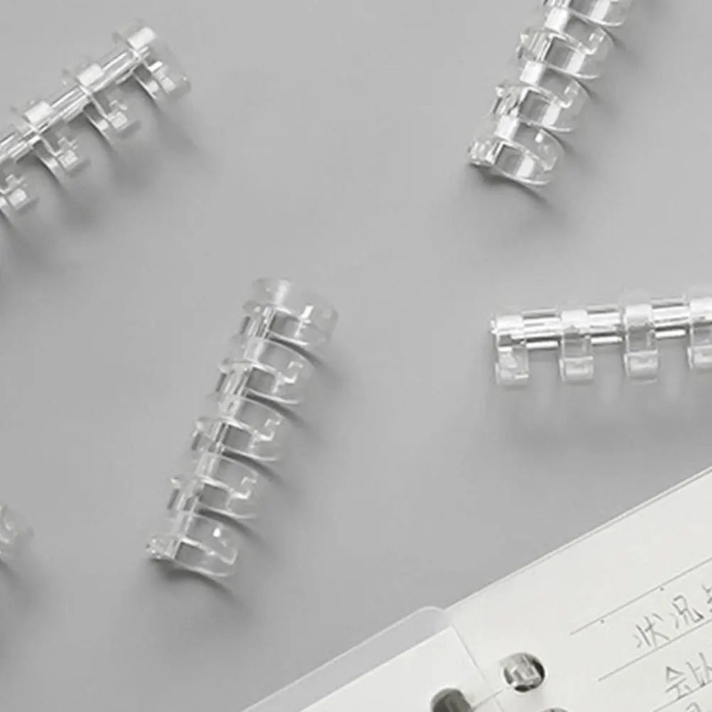 20 قطعة من مجلدات أوراق الشجر السائبة، مجزأة من البلاستيك، سطح أملس، مشبك ملف عملي للاستخدام اليومي #1