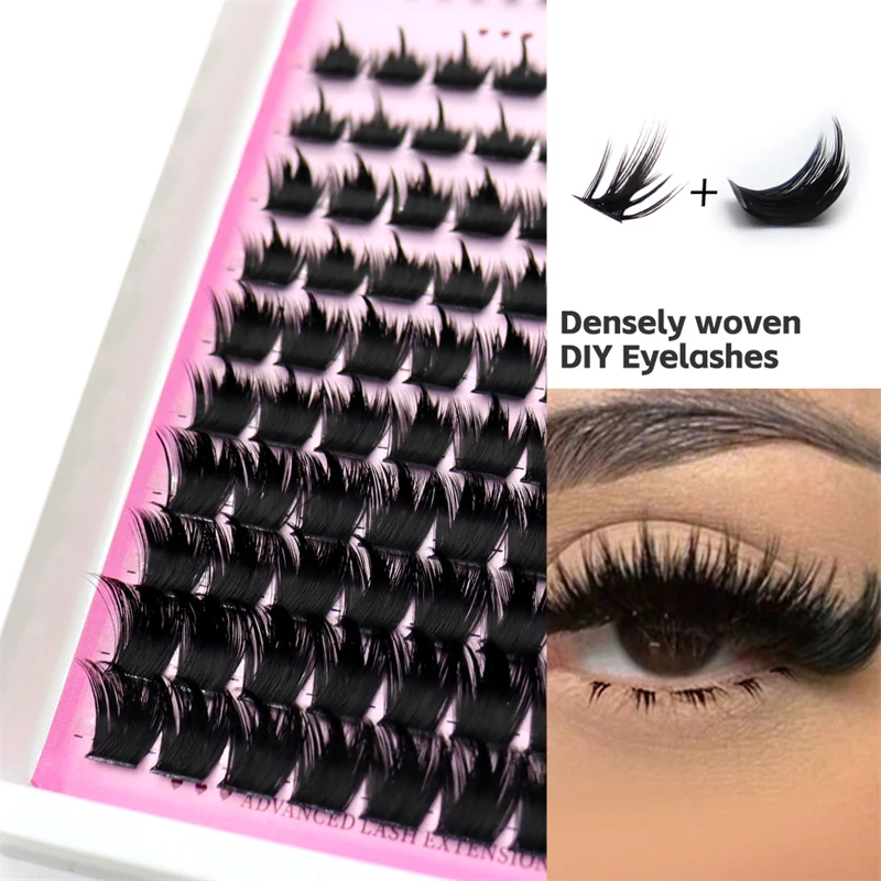 Hochwertiges Material, dünner Stiel, stabile Locken, keine Kleberrückstände, dichte, gewebte Wimpern in verschiedenen Größen