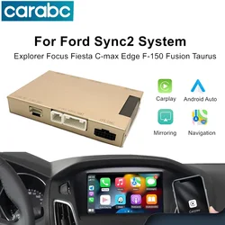 CARABC Wireless Carplay Android Auto For Ford Sync 2 System Explorer Focus Fiesta C-max Edge F-150 Fusion Taurus GPS Navigation