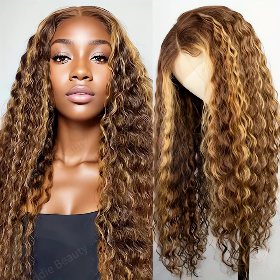 

Curly Human Hair Wig 30 40 Inch Highlight HD Lace Frontal Wig 13x6 Deep Wave 100% Choice For Women Cheap Wigs On Sale Clearance