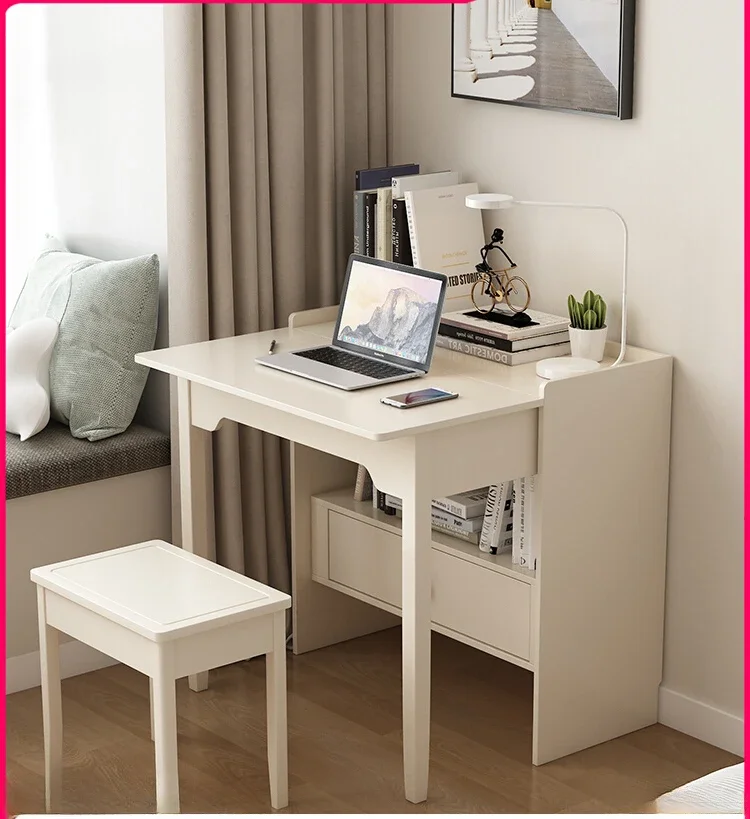 Children's folding desk bookshelf combination, primary and secondary school student writing desk, household bedroom writing