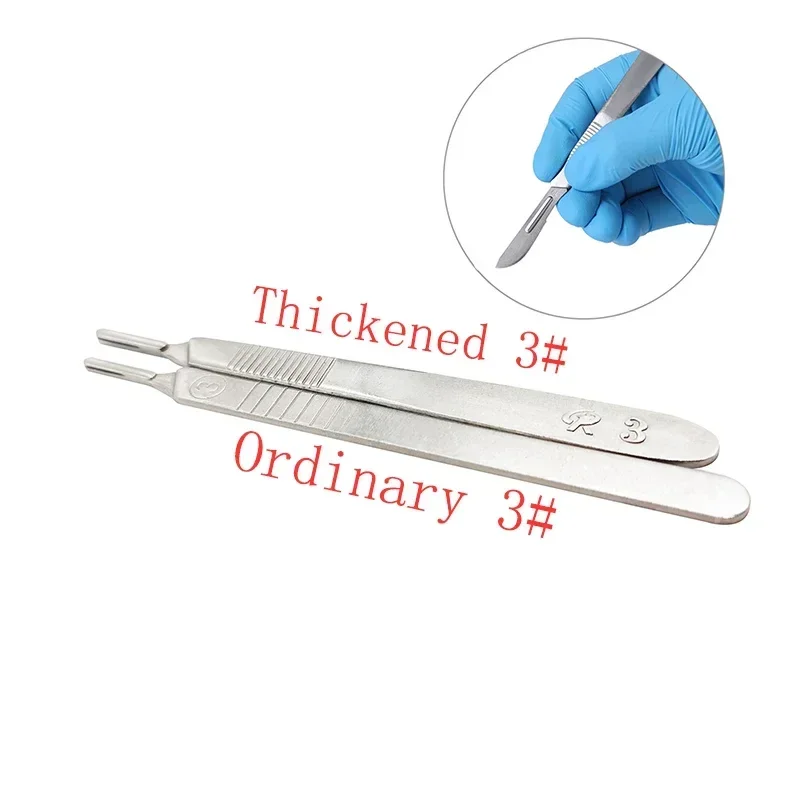 3#4# dental stainless steel knife handle blade holder, scalpel handle tool handle