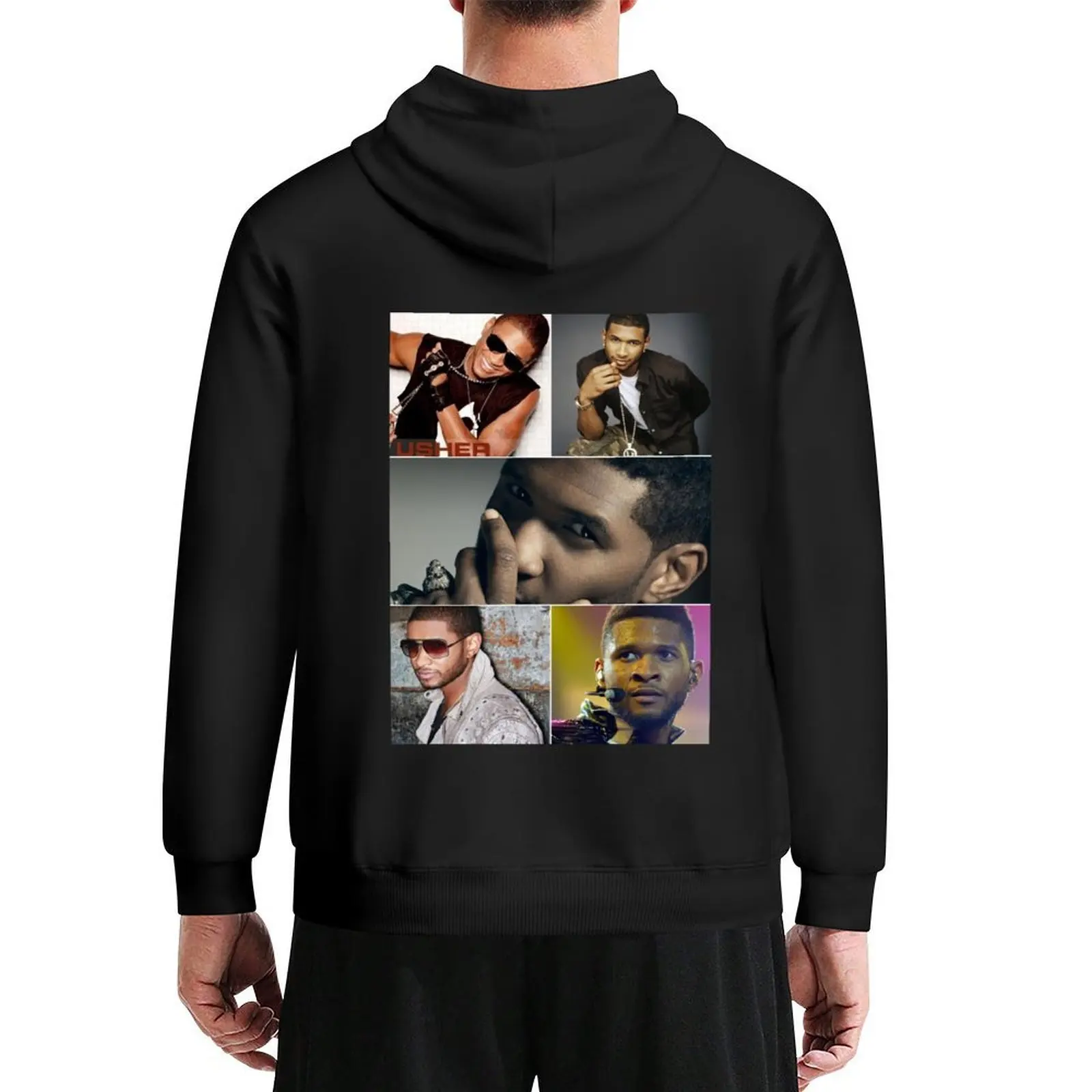 

Usher American R&B singer Ultimate Aesthetic Photo Collage - 2 Hoodie autumn new products male clothes tracksuit