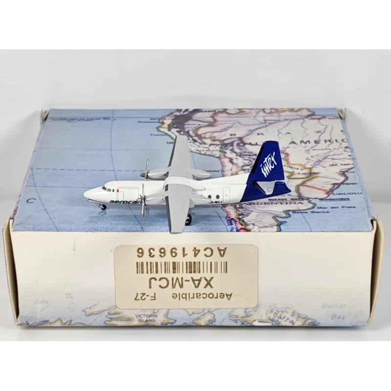 

Литая под давлением модель самолета из сплава AeroClassics масштаба 1/400 Caribbean Air Mexico F-27 XA-MCJ, коллекционный декоративный предмет