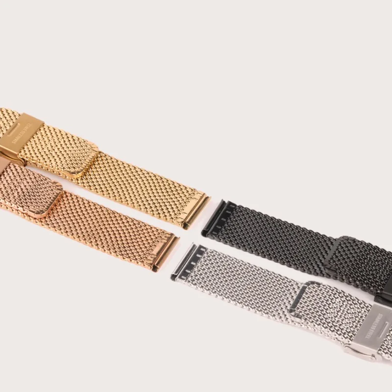 1.0mm Milanese Mesh Watch Strap 18/20/22/24mm Stainless Steel Bracelet 3mm Thick Strap For DW Men Metal Wristband with Free Tool