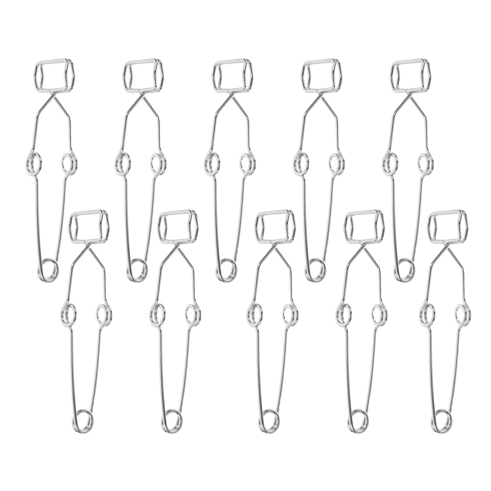 

10pcs Laboratory Test Tube Clamp Steel Metal Wire Ring Holder Flask Universal Fit Springloaded Design Durability Easy Clean