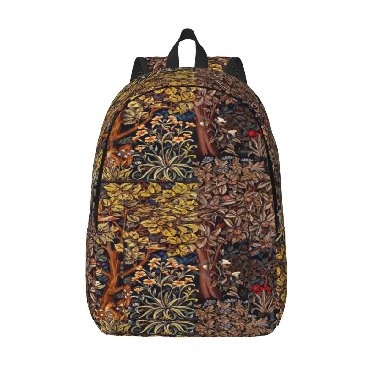 GREENERYFOREST ANIMALS Pheasant On Autumn TreeSquirrelHaresRed Yellow Floral Tapestry backpack Canvas backpack Feminina backpack