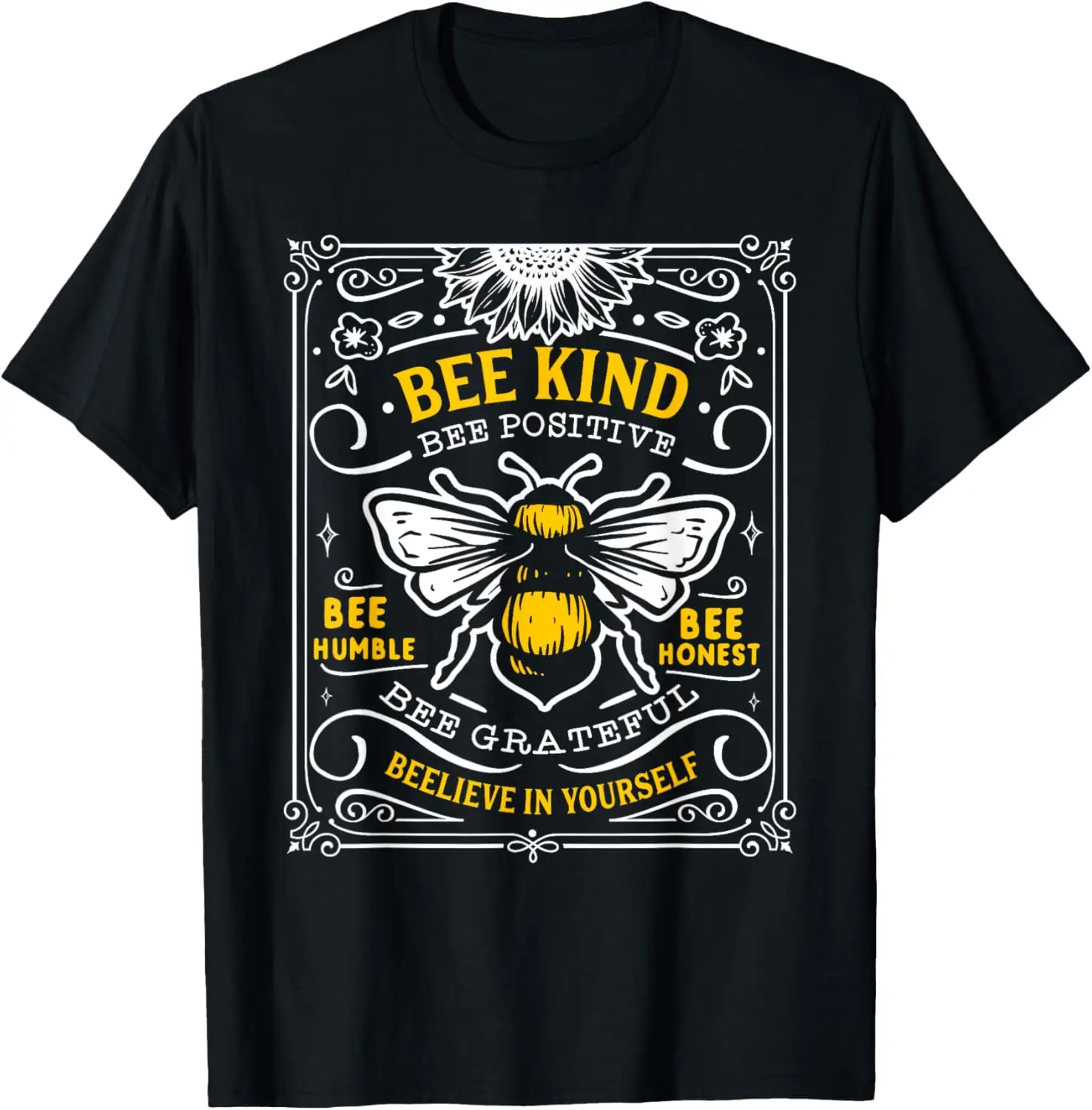 Bumblebee Bee Kind Bee Humble Save The Bees Cottage Core T-Shirt