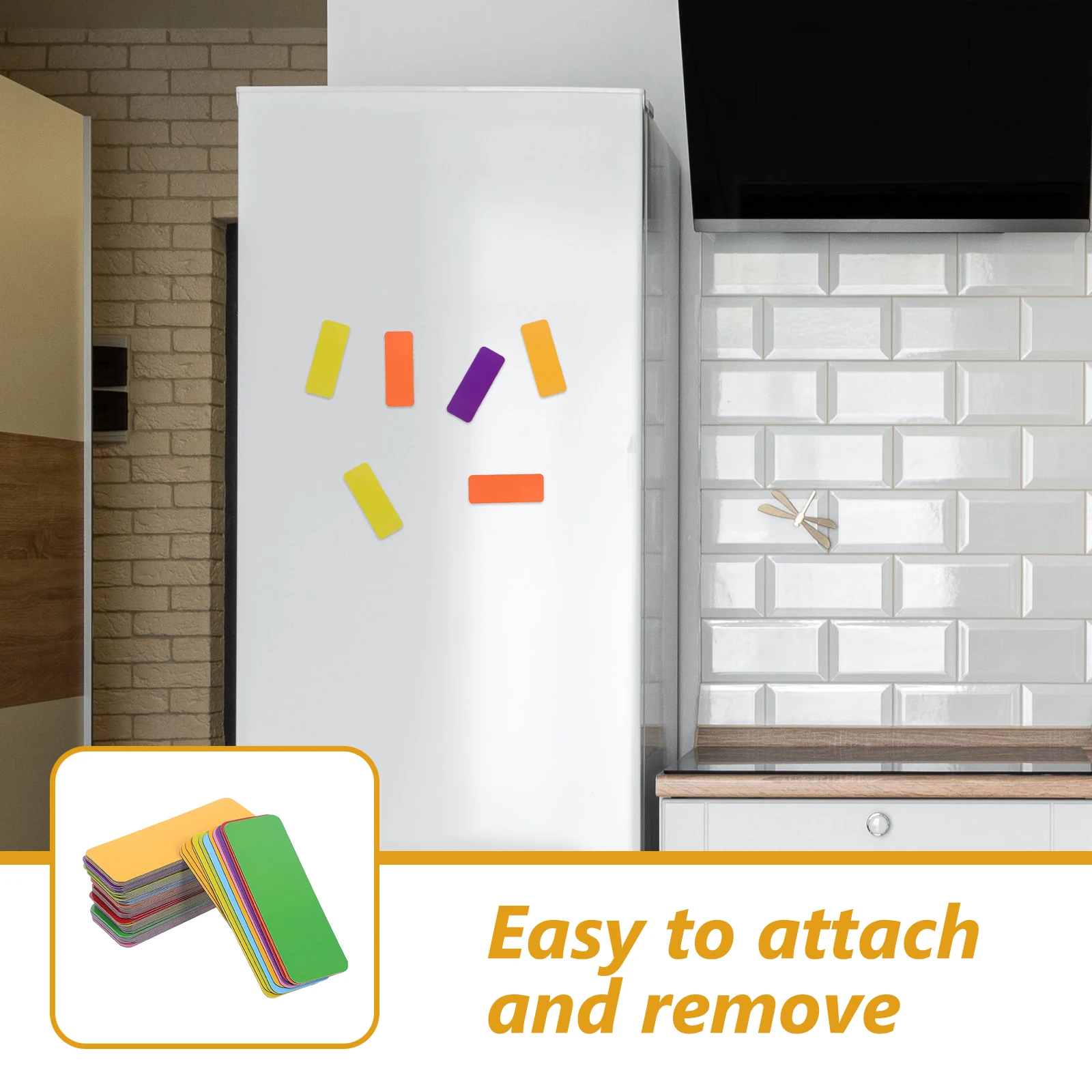 

72Pcs Magnetic Dry Erase Labels Writable Tags for Fridge Whiteboard Office Home Memo Organizer Fridge Magnet Magnetic Labels