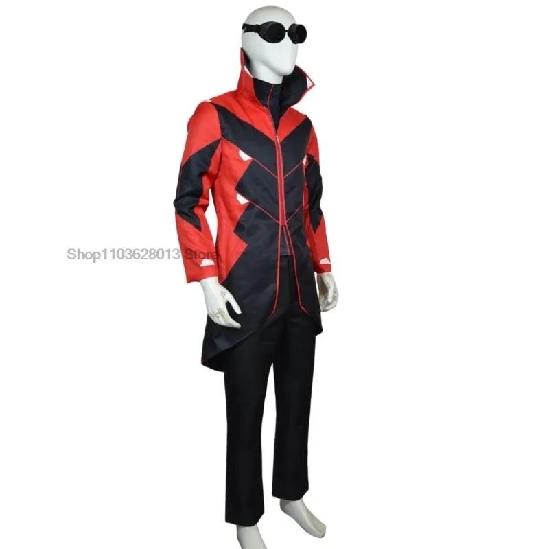 

DY20Dr Eggman Cosplay Costume Ivo Robotnik Halloween Cos Clothes Anime The Hedgehog 2 Coat Glasses Full Set Carnival Suit Unifor