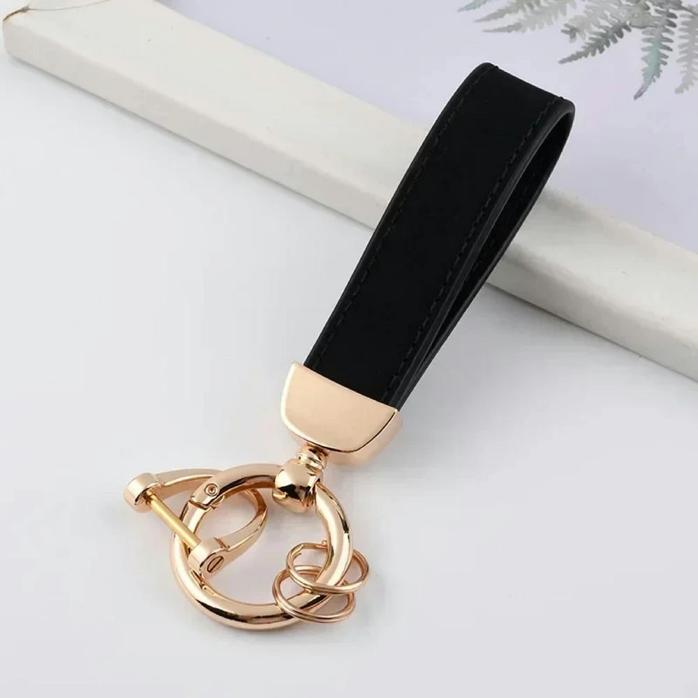 Personalized PU Leather Key Strap with Custom Text
