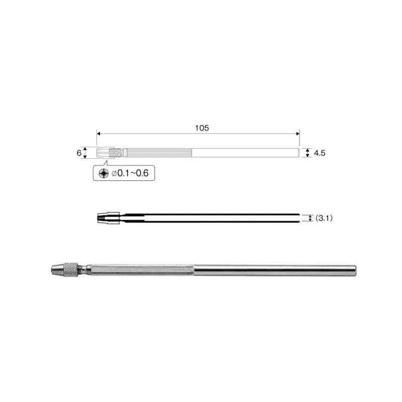 ANEX Penetration Type Precision Pin Vise Jewelry Making & Micro Drilling Carbon Steel Hollow Handle for Adjustable Drill Bits view 4