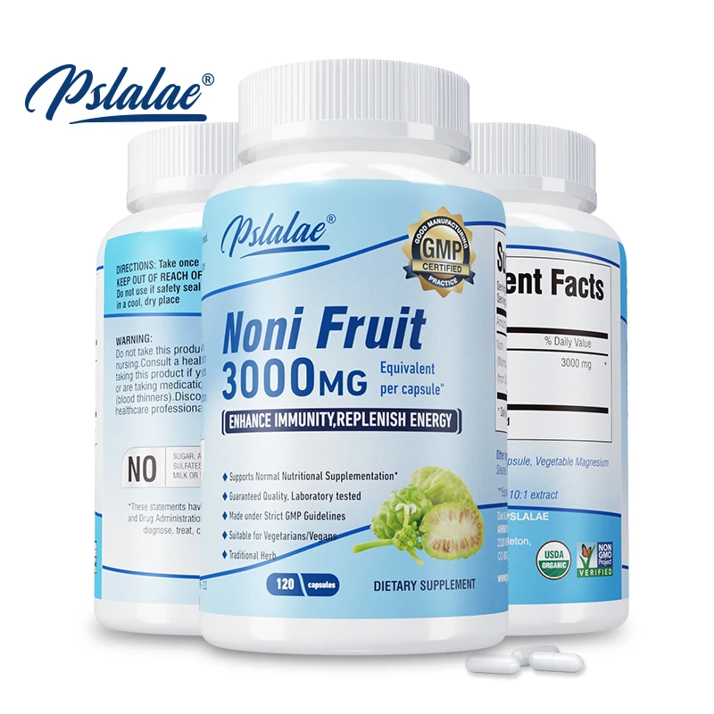 Noni Fruit Capsules 3000mg - Provide Energy, Support Intestinal Health, Skin Health, Enhance Immunity, Antioxidant